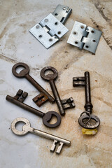Set of keys on marble table