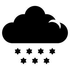 snow falls from cloud icon