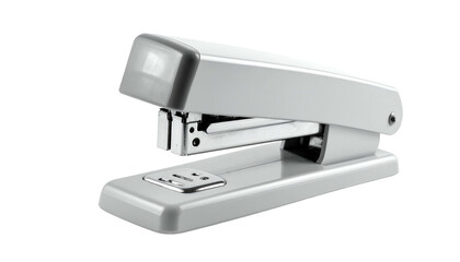 Silver stapler with black background