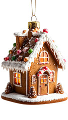 Festive Gingerbread House Christmas Ornament.