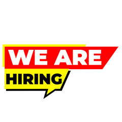 We are hiring png, staff recruitment badge, team hiring notice, minimal professional layout