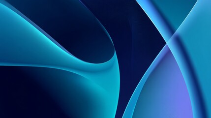 Modern dark blue turquoise abstract background with flowing soft curved lines, dynamic wave shapes, smooth gradients, futuristic design, motion concept, elegant vector, creative digital art elements