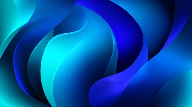 Modern dark blue turquoise abstract background with flowing soft curved lines, dynamic wave shapes, smooth gradients, futuristic design, motion concept, elegant vector, creative digital art elements