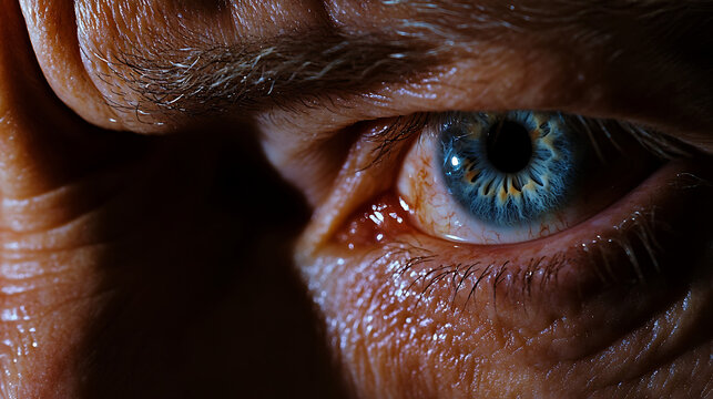 Close-up of vulnerable eyes showing subtle pain and natural lighting 