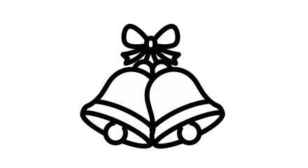 Elegant Holiday Bells Icon Festive Design for Celebrations, Weddings, and Seasonal Greetings
