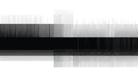 Abstract background with monochrome horizontal lines creating a digital glitch and data stream effect