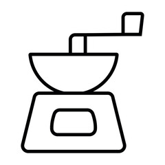 Obraz premium An illustration of a black coffee making icon on a white background