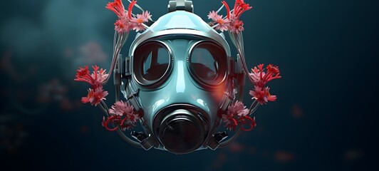 A Bane Respirator Masker , a small creature made of glass that is sitting in the palm of your hand,generative AI