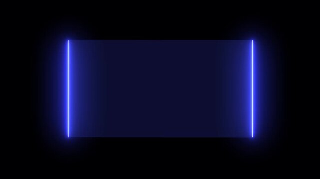 Neon Tech Square HUD Interface with Holographic Screen Effects. Digital Hologram HUD Square Panel for Sci-Fi Titles and UI Overlays. Futuristic HUD Square Frame Elements with Neon Hologram Overlay. 