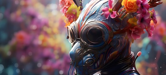 A Bane Respirator Masker , a small creature made of glass that is sitting in the palm of your hand,generative AI