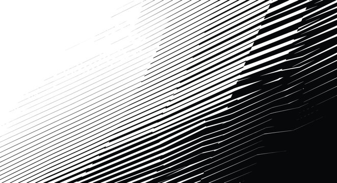 Abstract Diagonal Lines Pattern in Black and White