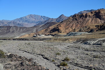 Dried up river bed with an Ore mine next to it. 