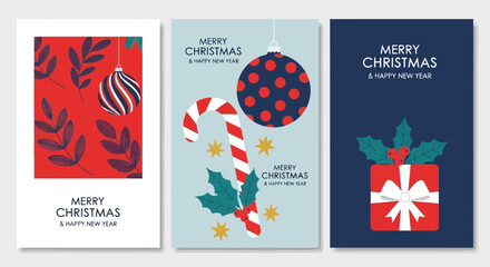 Festive Christmas and New Year Greeting Card Collection