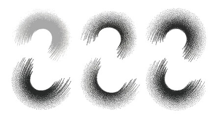 Abstract Brush Stroke Circles Texture and Depth Variation