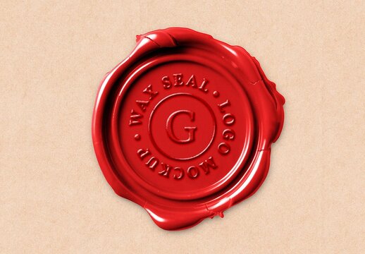 Wax Seal Logo Mockup