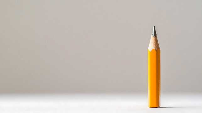 Standing tall, a sharpened pencil against a serene backdrop. Ready to write stories, solve problems, and sketch dreams. A symbol of creativity and focus. A tool for ideas.