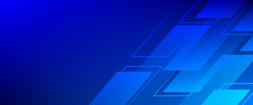 dark blue background with abstract square shape, dynamic and sport banner concept. gradient blue background.