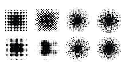 Halftone Pattern Vector Graphic Seamless Textures for Graphic Design