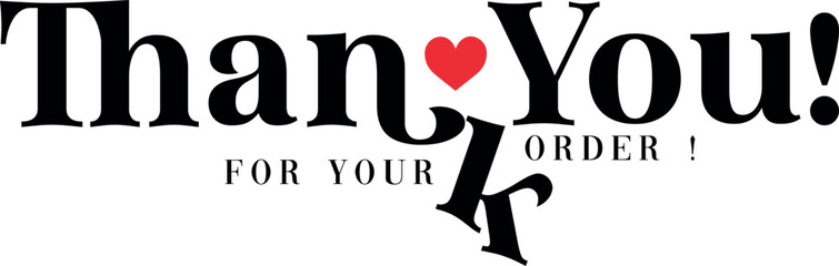 Thank You for Your Order Vector Design | Creative Graphic Template. Minimal “Thank You for Your Order” Vector Art. Elegant Thank You for Your Order Illustration. Creative Thank You for Your Order