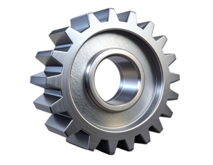 Shiny Metal Gear With Intricate Teeth