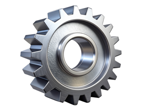 Shiny Metal Gear With Intricate Teeth