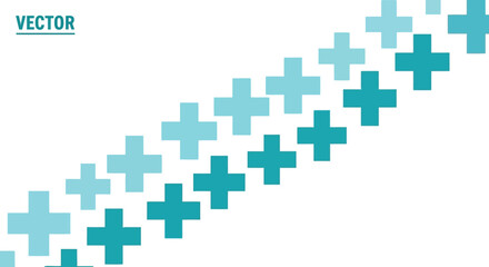 Blue Plus Pattern Simple Medical and Healthcare Design