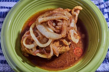 Chicken Yassa, a favorite dish in The Gambia, Africa