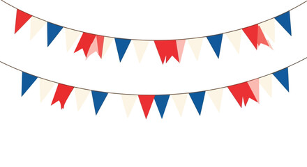Festive Bunting Patriotic Flags for Celebrations and Events