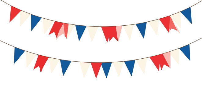 Festive Bunting Patriotic Flags for Celebrations and Events