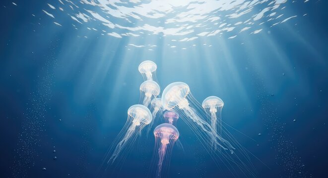 jellyfish under water