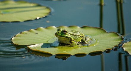 frog in the pond