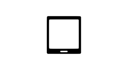Fototapeta premium Tech screen unit black white icon 