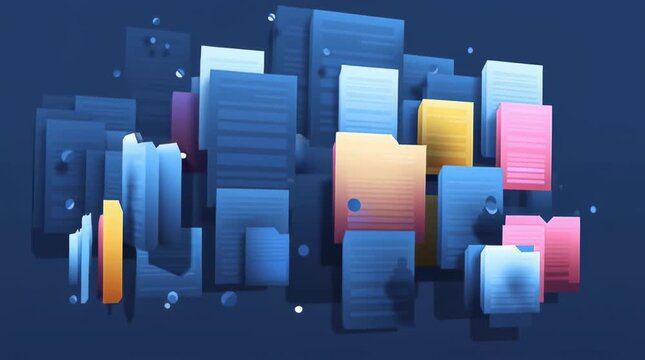 A collection of various documents and folders, symbolizing organization and data management. This image suggests order, structure, and the handling of information