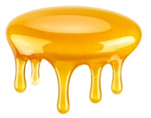 Golden Honey Drip With Glossy Texture