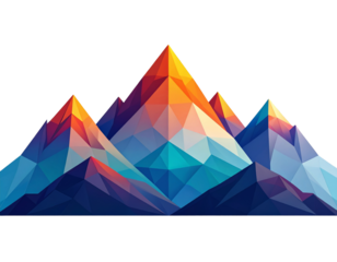 Minimalist Geometric Mountain Silhouette