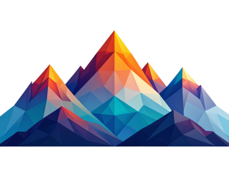Minimalist Geometric Mountain Silhouette