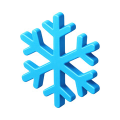Obraz premium PNG Blue 3D snowflake illustration