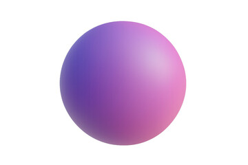 A smooth oval shaped egg with a gradient of purple and pink colors isolated on transparent background