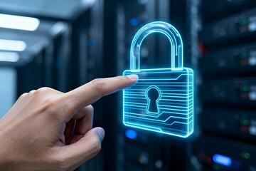 Konzept der Cybersicherheit, digitaler Schutz von Unternehmensdaten