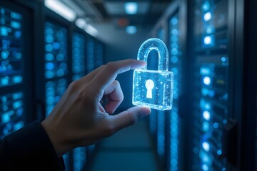 Konzept der Cybersicherheit, digitaler Schutz von Unternehmensdaten