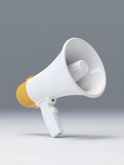megaphone on grey background