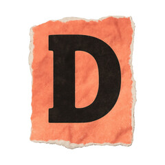 PNG Torn paper letter D