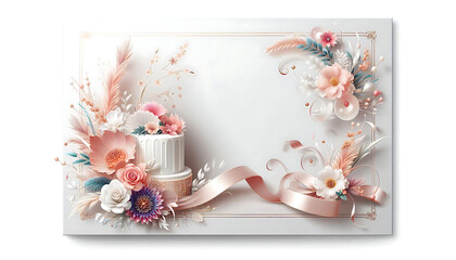 red ribbon and bow on white background