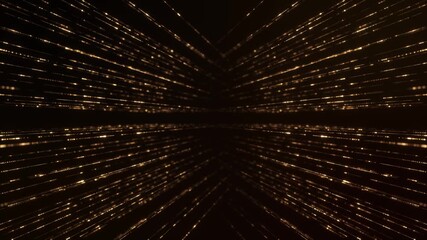 Digital Gold Wave light abstract background shining flare stars dust. Futuristic glittering Luxury golden sparkling presentation, event party text backdrop. Black friday sale Abstract luxury lines - Powered by Adobe