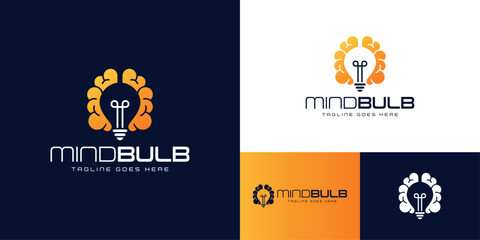 Bulb and Brain Logo Design | Creative Idea Concept Combining Lightbulb and Brain Symbol to Represent Innovation, Intelligence, Smart Thinking, Education, Tech Solutions and Modern Branding for Agencie