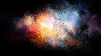 Vibrant colorful particles explosion abstract background