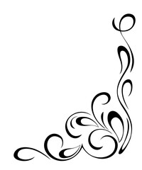 corner decor with abstract ornate pattern; graphic design