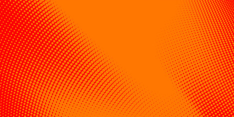 Dots halftone orange color pattern gradient texture with technology digital background. Dots pop art comics with nature graphic design.