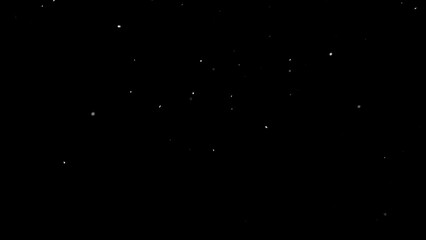 Freeze motion of natural snow falling on black background