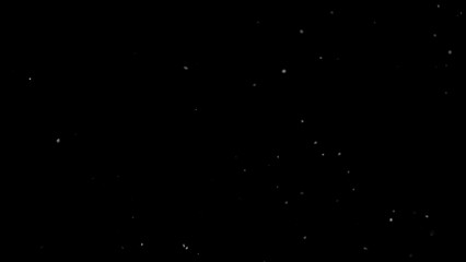 Freeze motion of natural snow falling on black background